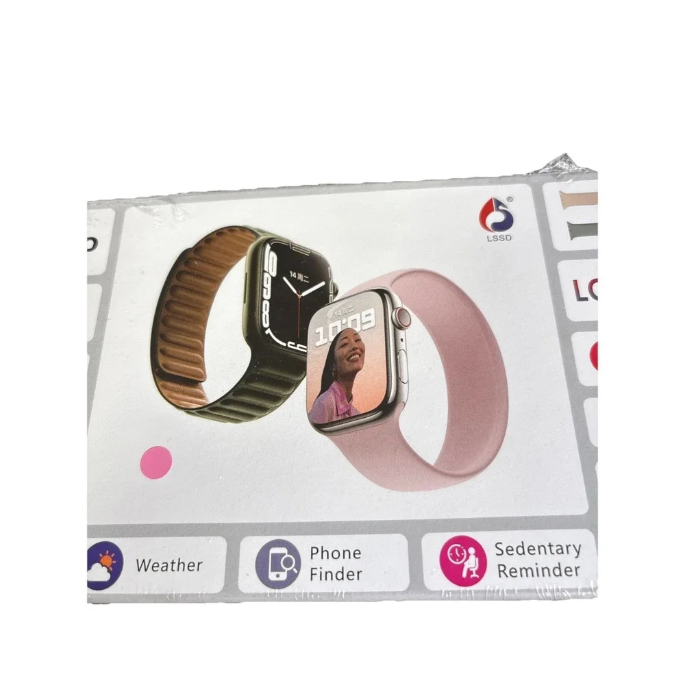 S9 Pro Smart Watch Sensitive Touch Calling Sports‎ Mode Weather Black Pink Bands